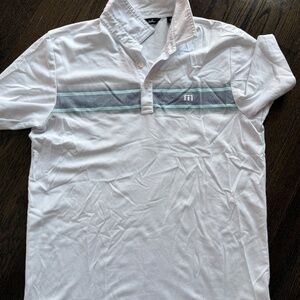 mens travis mathew chest stripe polo- M